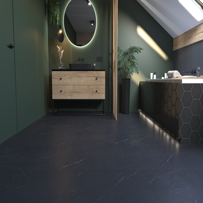 Panele winylowe KORNER SPECTRA FLOOR MARMUR NERO 5mm 25-SPC-SPCTR-02F 120cmx30cm
